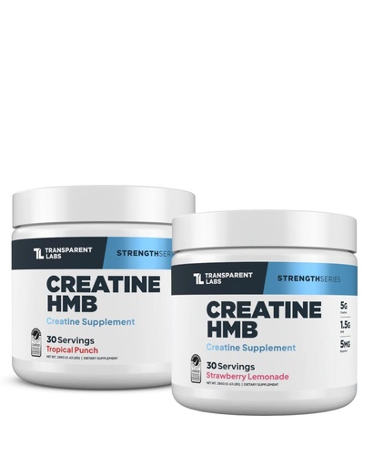 [BRSRE2QZA55GEE3J] Transparent Labs Creatine HMB (30 Servings, Strawberry Lemonade) & Creatine HMB (30 Servings, Tropical Punch)