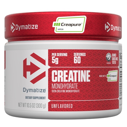 [BRSRACQ6CMCQ4FLU] Dymatize Creatine Monohydrate Powder with CREAPURE (Product of Germany), 5g Per Serving, 60 Servings (300g), Creatine for Women and Men, Gluten Free