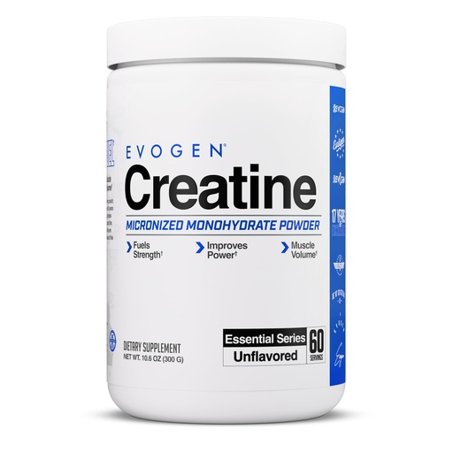 [BRSW2CAPA4NQY23V] Evogen Creatine Monohydrate Powder - Micronized Creatine for Women & Men | Pure Creatine Powder Supplement for Strength, Power & Recovery | Unflavored | 60 Servings