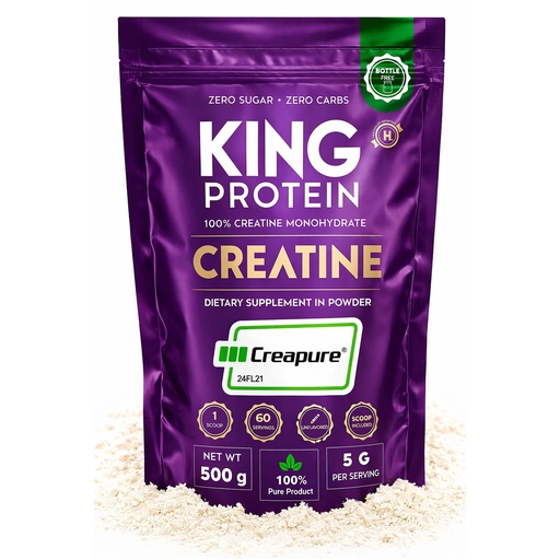 [BRSRAGL3BAMWKYIY] 100% Pure Unflavored Creatine Monohydrate Powder | 5g per Serving | Vegan & Sugar Free | Creapure® Monohydrate Creatine Powder & Scoop Included | 500g Bulk Bag, 100 Servings