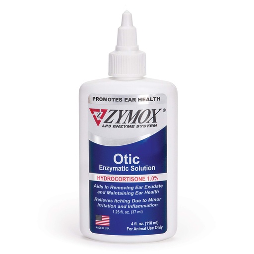 [BRSWIYYFBUNAOEI7] Zymox Otic Enzymatic Solution for Dogs and Cats to Soothe Ear Infections with 1% Hydrocortisone for Itch Relief, 4oz