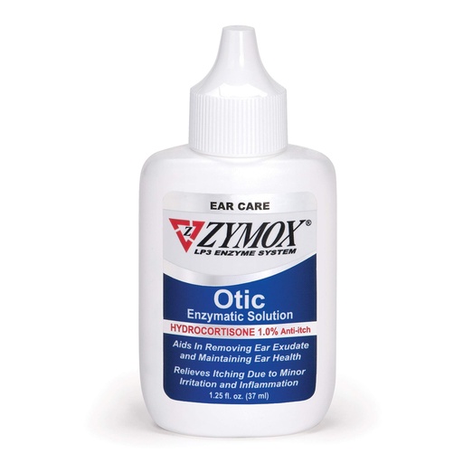 [BRSWIYD4DIDB4AL6] Zymox Otic Enzymatic Solution for Dogs and Cats to Soothe Ear Infections with 1% Hydrocortisone for Itch Relief, 1.25oz