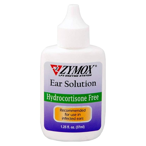[BRSWKHQOCAIBWHTG] Zymox Otic Enzymatic Ear Solution for Dogs and Cats to Soothe Ear Infections Without Hydrocortisone, 1.25oz