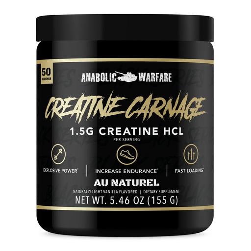 [BRSWGAIBCQNA4DTU] Creatine Carnage, Creatine HCL, Supports Optimal Strength, Endurance, Muscle Mass, and Fast Loading*