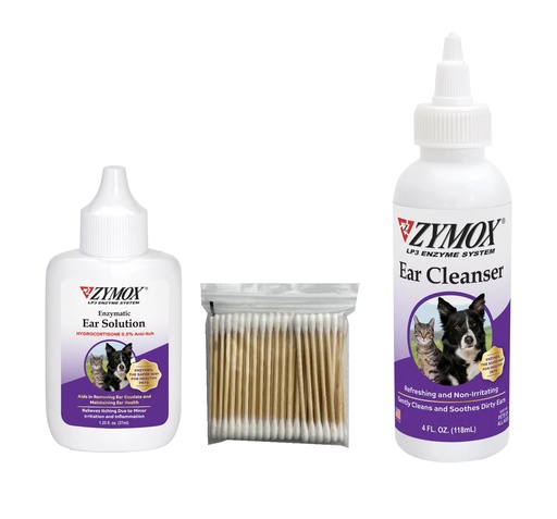 [BRSRAZYCBNYQ4CDH] HDP Zymox Retail Solution and Ear Cleaner Hydrocortisone Bundle Size:0.5% Cortisone Solution and Cleanser