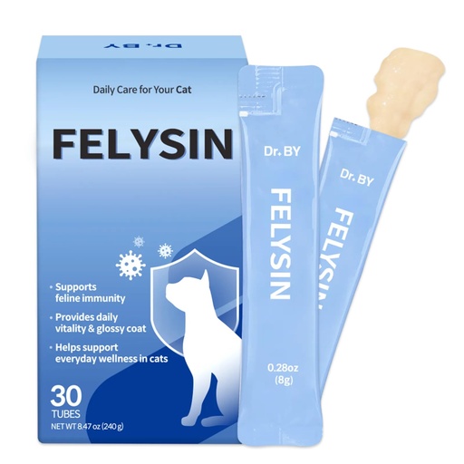 [BRSREBQPBYAREDLG] Doctor By FELYSIN L-Lysine for Cats Lickable Immune Support Supplement Allergy Relief, Sneezing, Runny Nose, Cold, Watery Eyes Respiratory Health with Beta-Glucan & Taurine – 30 Individually Packaged