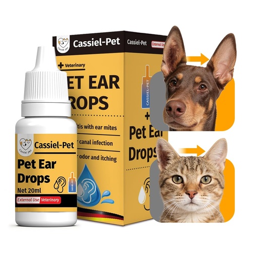 [BRSREBICB4PB6AY4] Ear Drops for Ear Infection Treatment, Ear Mites Treatment, Dog Yeast Soothing Cleansing, Ear Wax Removal, Itchy Ear Relief for Dogs and Cats | 20 ml 0.67 FL OZ