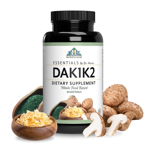 [BRSRMYIQAR5AKHT4] Optimal Health Systems Essential DAK1K2 | Vitamin D3 + A + K1 + K2 Immune Support, Bone Health, & Heart Health | Vitamin D w/MK-7 | 5000 IU | (Non-GMO, Whole Food, Gluten-Free) 60 Softgels