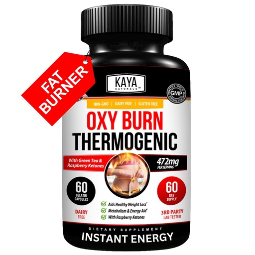 [BRSW2EL6CAMGGF34] Kaya Naturals Supreme Fat Burner - Weight Loss Pills Women & Men - Appetite Suppressant Supplement - Powerful Thermogenic Diet Pills - Natural Energy Boost Oxy Burn 60 Count
