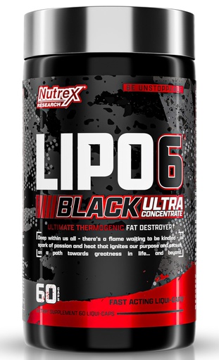 [BRSWKF32AADBAYLG] Nutrex Research Lipo-6 Black Ultra Concentrate | Thermogenic Energizing Fat Burner Supplement, Increase Weight Loss, Energy & Intense Focus |Capsule, 60Count