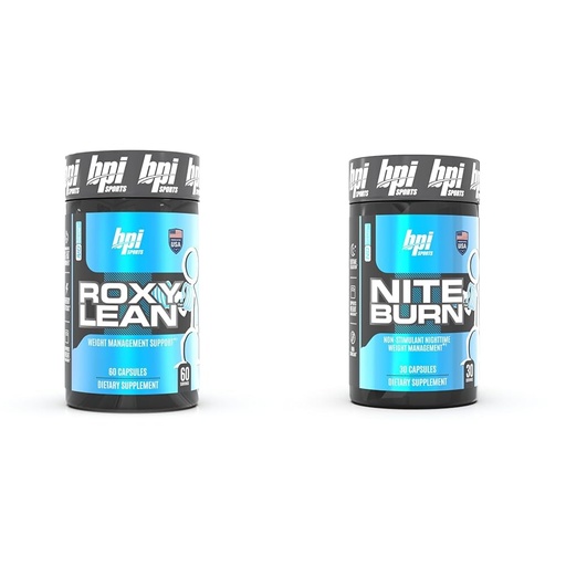 [BRSRAY33CIBBECI3] BPI Sports RoxyLean Extreme Fat Burner & Nite Burn Nighttime Fat Burner & Sleep Support, 60Count & 30 Servings