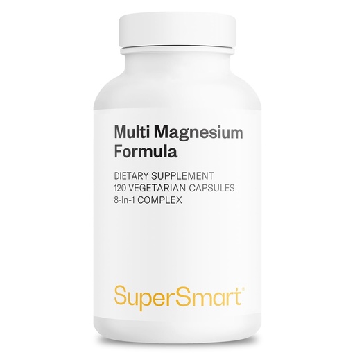 [BRSWIHQBDENRQFTM] SuperSmart Multi Magnesium Formula (Previously Optimag) - Full Spectrum 8 Active Forms - Fight Magnesium Deficiency | Non-GMO & Gluten Free - 120 Vegetarian Capsules