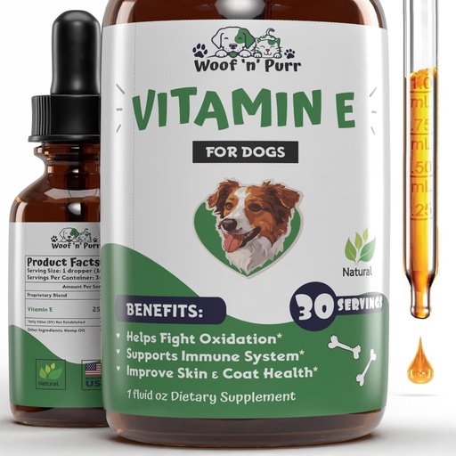 [BRSRAA37ARYWKHL3] Vitamin E for Dogs - Vitamin E Dog - Vitamin E for Dog - Dog Vitamins E - Vitamin E Canine - Vitamin E Supplement for Dogs - Vitamin E Oil Dog - Dog Vitamins - Dog Immune Support - 1 fl oz