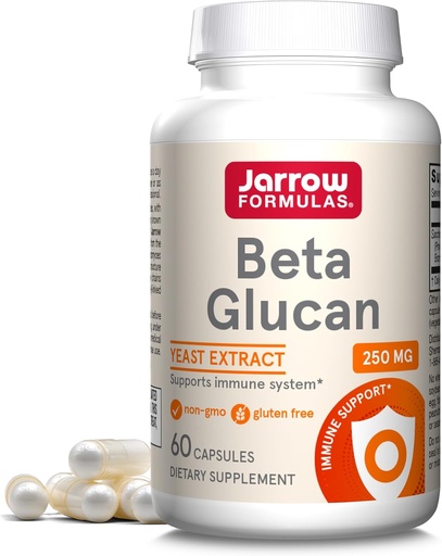 [BRSWIY32BQIWY2YZ] Jarrow Formulas Beta Glucan 250 mg - 60 Capsules - Immune Function Support - High-Purity Extract - Patented Preparation - 60 Servings
