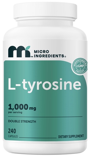 [BRSWYEL6OQMQA3LH] Micro Ingredients L-Tyrosine 1,000 mg Per Serving, 240 Capsules | Amino Acid Supplement | Non-GMO