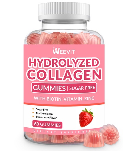 [BRSROAIPC4CQ4CDO] Collagen Gummies for Women, Hydrolyzed Collagen Peptides Gummies with Biotin, Collagen Supplements Gummy with Vitamin B12, C, D, Zinc for Hair Skin Nail