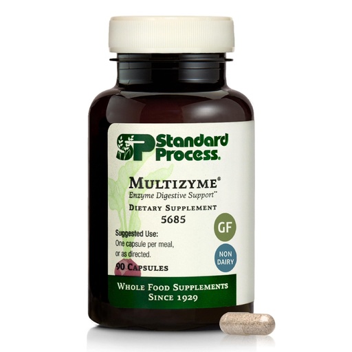 [BRSWYYYCOYCRY337] Standard Process Multizyme - Pancreatic Enzyme Supplement to Support the Breakdown of Proteins, Carbohydrates & Fats - Digestive Support - Gluten-Free, Non-Dairy & Non-Soy - 90 Capsules (90 Servings)