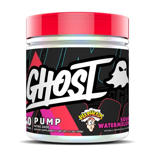 [BRSW2CQBAR6AY3L4] GHOST Pump Nitric Oxide Powder, Warheads Sour Watermelon - 40 Servings - Sugar & Stim-Free Pre-Workout Supplements- L-Citrulline, Arginine Nitrate & L-Glutathione - Soy & Gluten-Free, Vegan