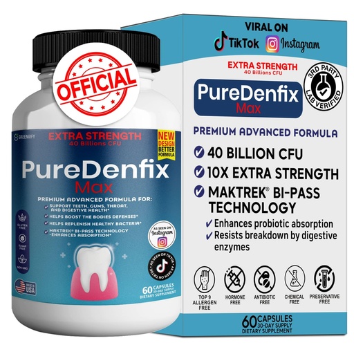 [BRSREZQQOUBWYH3D] – Extra Strength Probiotic Supplement with 40 Billion CFU – Supports Teeth, Gums, Ear, Nose, Throat & Digestive Health – 60 Capsules (1)