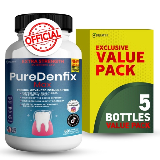 [BRSREZQQOYIRUCTP] – Extra Strength Probiotic Supplement with 40 Billion CFU – Supports Teeth, Gums, Ear, Nose, Throat & Digestive Health – 60 Capsules (5)