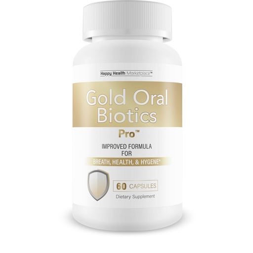[BRSREAQECUBWKFLO] Gold Oral Biotics Pro - Our Best Oral Health Probiotics and Prebiotics - Advanced Oral Probiotics for Mouth Bad Breath - 11 Strain 40 Billion CFU Probiotic Capsules - Tooth and Gum Dental Probiotic