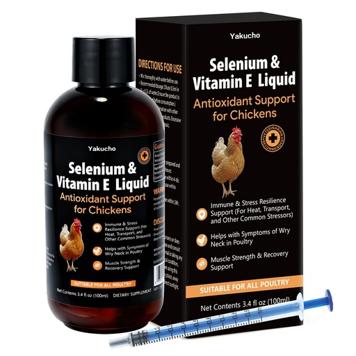 [BRSRECQEOUCQOCDP] E+S Poultry Vitality Formula | Selenium for Chickens and All Poultry | Nutrient Support Liquid for Energy Balance and Mobility | Feed Mix Additive for Healthy Growth