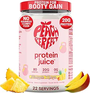 [BRSROAY5C4FBMDL7] Peach Perfect Whey Protein Powder for Women, Pineapple Mango Protein Juice for Women, 20g Clear Whey Protein Isolate Per Serving for Muscle Support, Meal Replacement Shake, Protein Water, 22 Servings