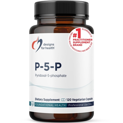 [BRSWIZ36OIGGODQV] Designs for Health P-5-P - 50mg Vitamin B6 (P5P Pyridoxal-5-Phosphate) Supplement - Non-GMO, Vegan B-6 (120 Capsules)