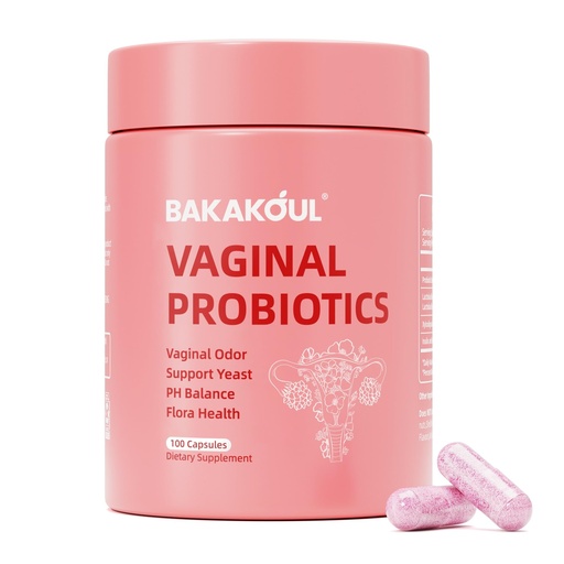 [BRSREZQNPMNQA2D5] BAKAKOUL Vaginal Probiotic with Prebiotics & Lactobacillus Probiotic Blend pH Balance for Women,Vaginal Health Supplement,Reduce Vaginal Odor & Vaginal Flora,100 Count (Pack of 1)