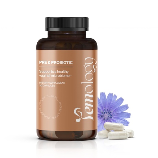 [BRSRGAQBCQNA2HTA] Pre & Probiotic – Probiotic Supplement for Vaginal PH Balance Support with 23B CFU & Inulin Prebiotic for Intimate Wellness, Seven Lactobacillus Strains, 30 Capsules