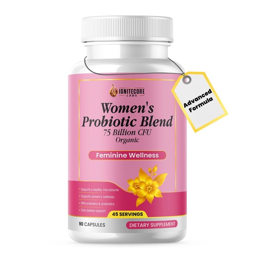 [BRSRGEIRCJYQ2ADK] Women’s Probiotic 75 Billion CFU – Vaginal Health & pH Balance Support – Cranberry, Prebiotics & Organic Blend – Digestive & Immune Support – Non-GMO, Gluten Free – 90 Capsules (45 Servings)