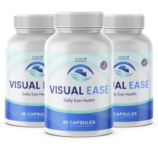 [BRSRGAIKDMDRU2DG] Visual Ease – Eye Vitamin Supplement with Lutein, Zeaxanthin, Bilberry, Vitamin A C E & Zinc – Non-GMO Formula – Made in USA – 60 Capsules, 60 Servings, 3 Month Supply