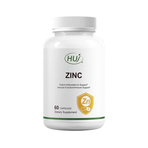 [BRSRABTRAAAWOHY4] HUJ Zinc, 60 Capsules, Potent Antioxidant for Immune Support