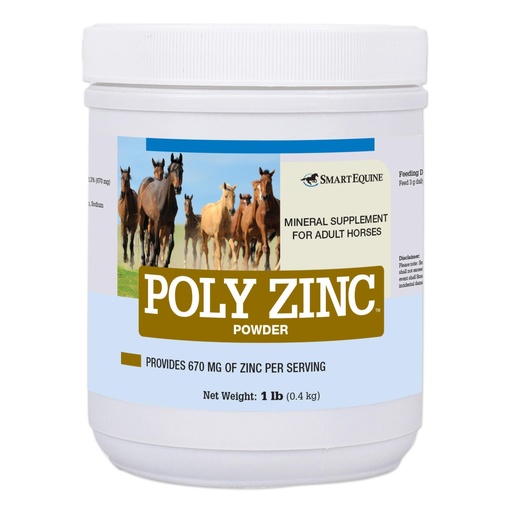 [BRSRAHAYO5YG23TA] SmartEquine Poly Zinc Powder | Zinc Supplement for Horses | Hoof Care Vitamins and Minerals | Supports Bone and Hoof Wellness | Equine Skin Coat Supplement | 1 lb