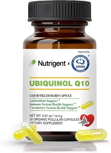 [BRSRA2QCO4FQ4CLA] Ubiquinol CoQ10 50 mg, kapalné organické kapsle, vysoce absorpční koenzym Q10 doplňky, antioxidant pro srdeční zdraví a výrobu energie, 30 Počet