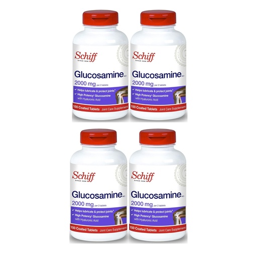 [BRSWYYYDOYHWECIU] Schiff Glucosamine 2000mg with Hyaluronic Acid (Pack of 4)