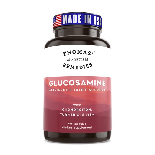 [BRSREEL3O5YAO334] Thomas' all-natural Remedies Glucosamine Chondroitin Joint Support – w/MSM, Boswellia, Organic Turmeric & Ginger, Hyaluronic Acid, Quercetin, Bromelain – 90 Capsules – No Fillers – Made in USA