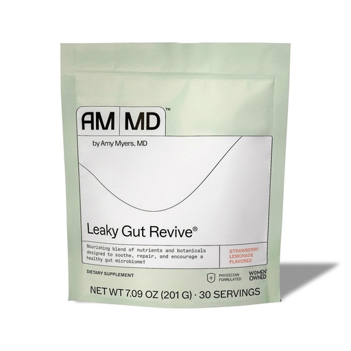 [BRSWYC33AR5RGYLL] Amy Myers MD Leaky Gut Revive - Gluten-Free & Non-Dairy - Botanical Blend for Healthy Gut Support - GI Health Support with Prebiotic Fiber - Strawberry Lemonade, 7.09 oz (30 Servings)
