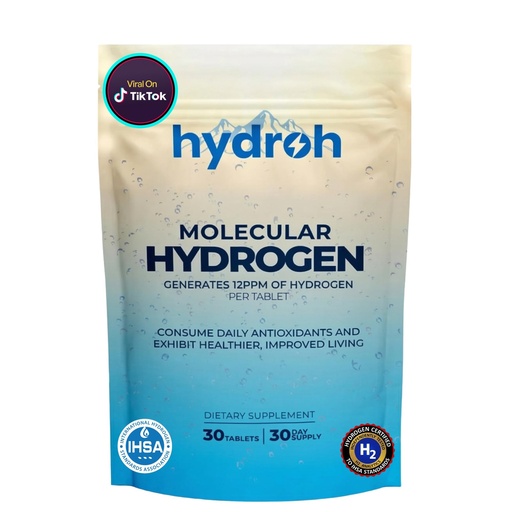 [BRSREZD4A4PQIHYY] Hydrogen Water Tablets, Molecular Hydrogen Tablets for Drinking Water, Antioxidant-Rich, Supports Brain Energy & Health - Quick-Dissolving - Unflavored H2 Tabs - (30-Day Supply)