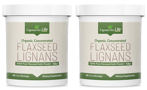 [BRSWIBL3AVYWICLE] Lignans for Life - Natural Bulk Ground Flaxseed Powder - Omega 3 & 6 Fatty Acids Filled High Fiber Antioxidants - Support Healthy Heart & Hair, Healthy Immune System - 60 Servings 80mg per tab, 2 Pack