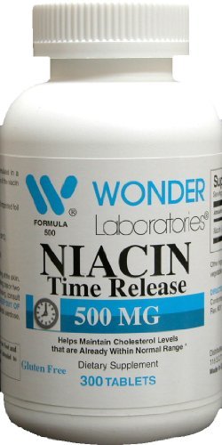 [BRSWIZITCB7QYCDY] Wonder Laboratories High Potancy Time Release Niacin (Vitamin B3) 500 Mg 300 Tablets Non-GMO, Gluten Free Supplement