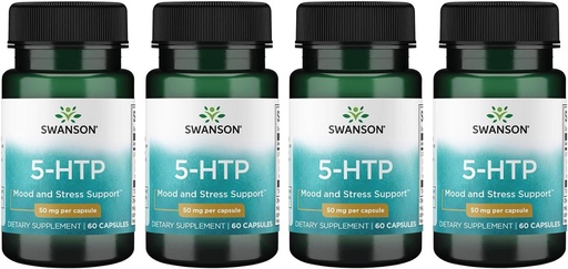 [BRSRM2YHCIBRUCI3] Swanson Amino Acid 5-Htp 50 Milligrams 60 Capsules (4 Pack)