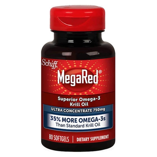 [BRSWKZI4CRYBYD36] Schiff MegaRed Krill Oil High Concentration 750mg 80 Softgels