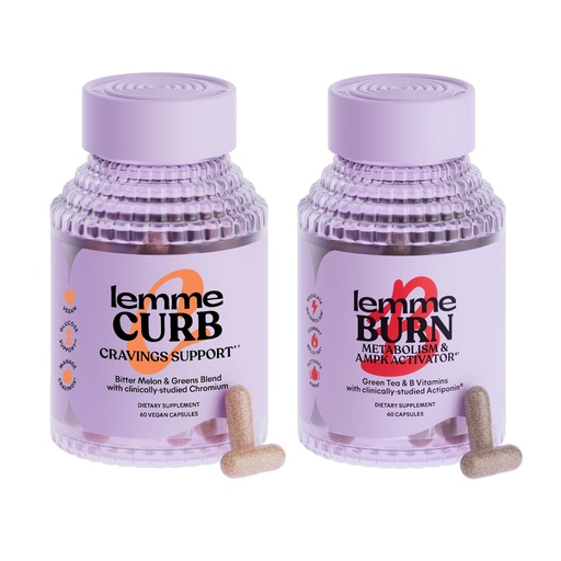 [BRSROBTYOIBBYDYU] Lemme Curb and Burn - Metabolism, Cravings Support & Weight Management with Clinically Studied Chromium Picolinate, Gynostemma, Cinnamon, Green Tea, Vitamin B6 & B12 - Gluten-Free, 60 Count Ea