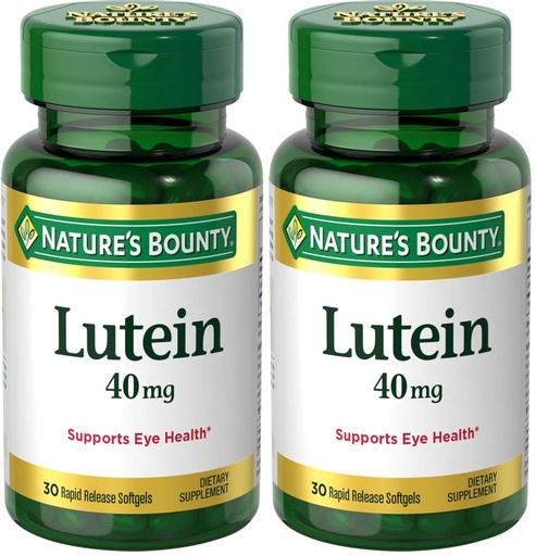 [BRSRGZIDCACA2YDZ] Nature's Bounty Lutein Pills, Eye Health Supplements and Vitamins, Support Vision Health, 40 mg, 30 Softgels, (Pack of 2)