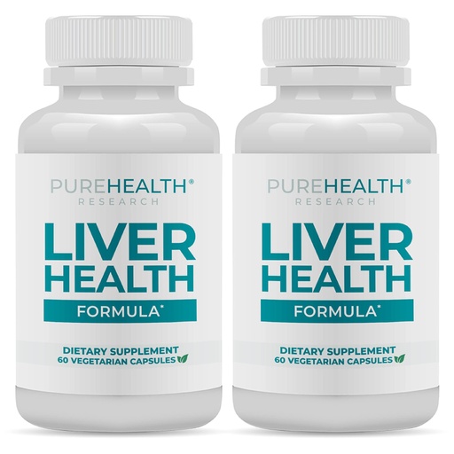 [BRSWYGQ7BEBGAEIV] PUREHEALTH Research Liver Health – Liver Cleanse Detox & Repair Support Supplement- with Milk Thistle, Turmeric Powder, Dandelion, Artichoke, Beet Root, Ginger, L Cysteine HCL & More - 120 Capsules