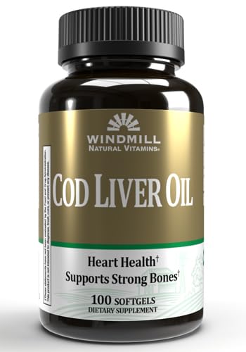 [BRSWIGAICJ6GOEAZ] Windmill Cod Liver Oil Softgels, 100.0 Count