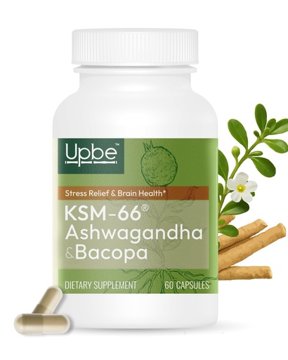 [BRSRE2T5BMAWMDLJ] Ashwagandha Supplements for Women & Men - KSM-66® with Bacopa & Milk Thistle, 60 Vegan Capsules - Stress Relief, Mood, Cortisol Support, Extra Strength Ashwagandha Capsules
