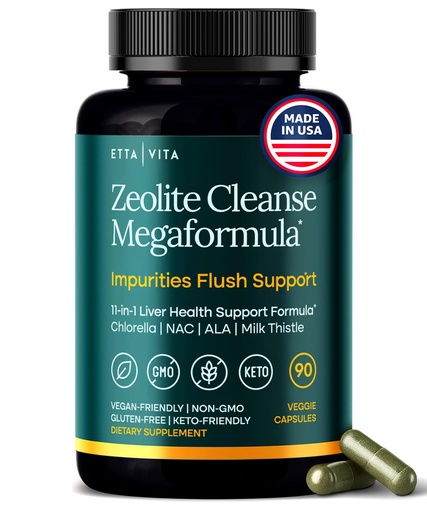 [BRSREYL2CEIBSD3K] Liver Cleanse Detox & Repair - Microplastics Detox & Zeolite Supplement for Gut Health, Cognition & Natural Energy - Glutathione, NAC, Chlorella, Spirulina, ALA, Cilantro, Milk Thistle, Noni, Shilajit