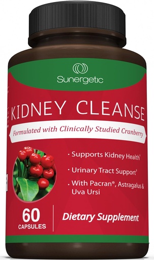 [BRSWKEDYCQJQGFY5] Premium Kidney Cleanse Supplement – Powerful Kidney Support Formula With Cranberry and Astragalus- Helps Support Healthy Kidneys & Urinary Tract Support - Kidney Cleanse Detox & Repair – 60 Capsules